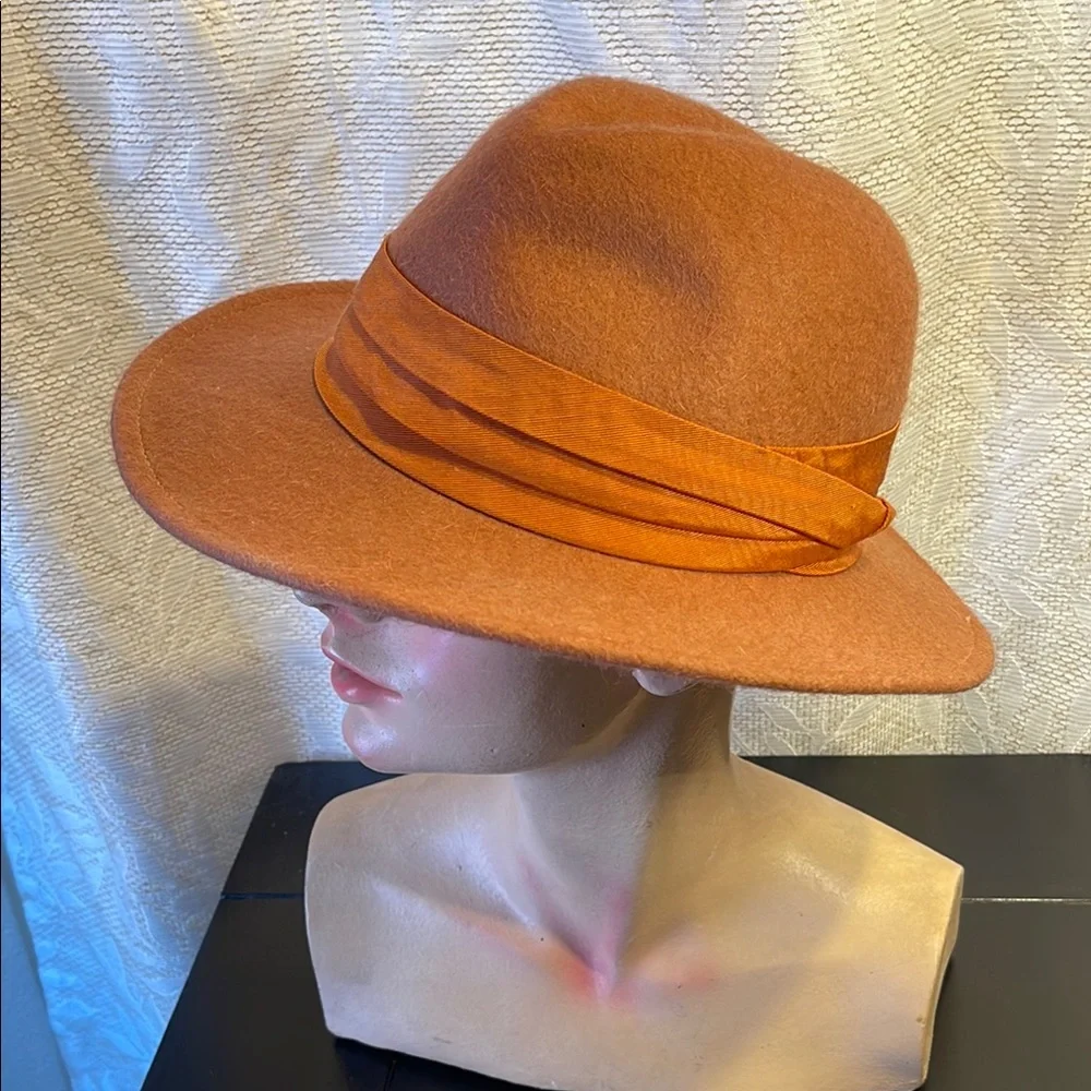 Vintage wool orange Whittall & Jarvis Hat Women's Fedora Hat